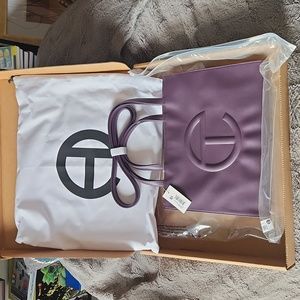 New Telfar Medium Eggplant Shopping Bag